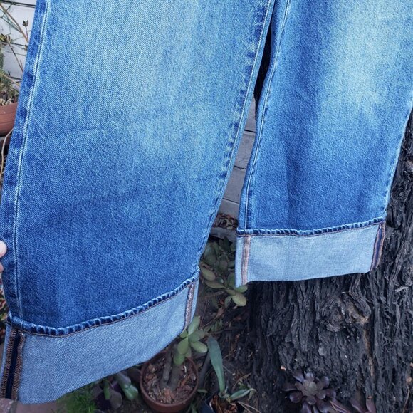 NWT Madewell High-Waisted Superwide-Leg Jeans with Deep Cuffs - Picture 6 of 13